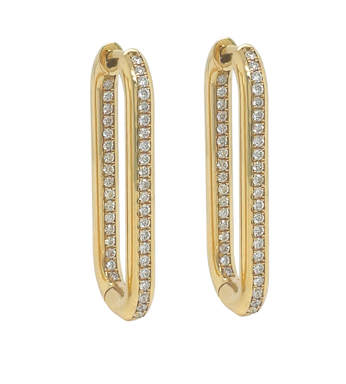 18kt Yellow Gold Diamond Inside-out Hoops