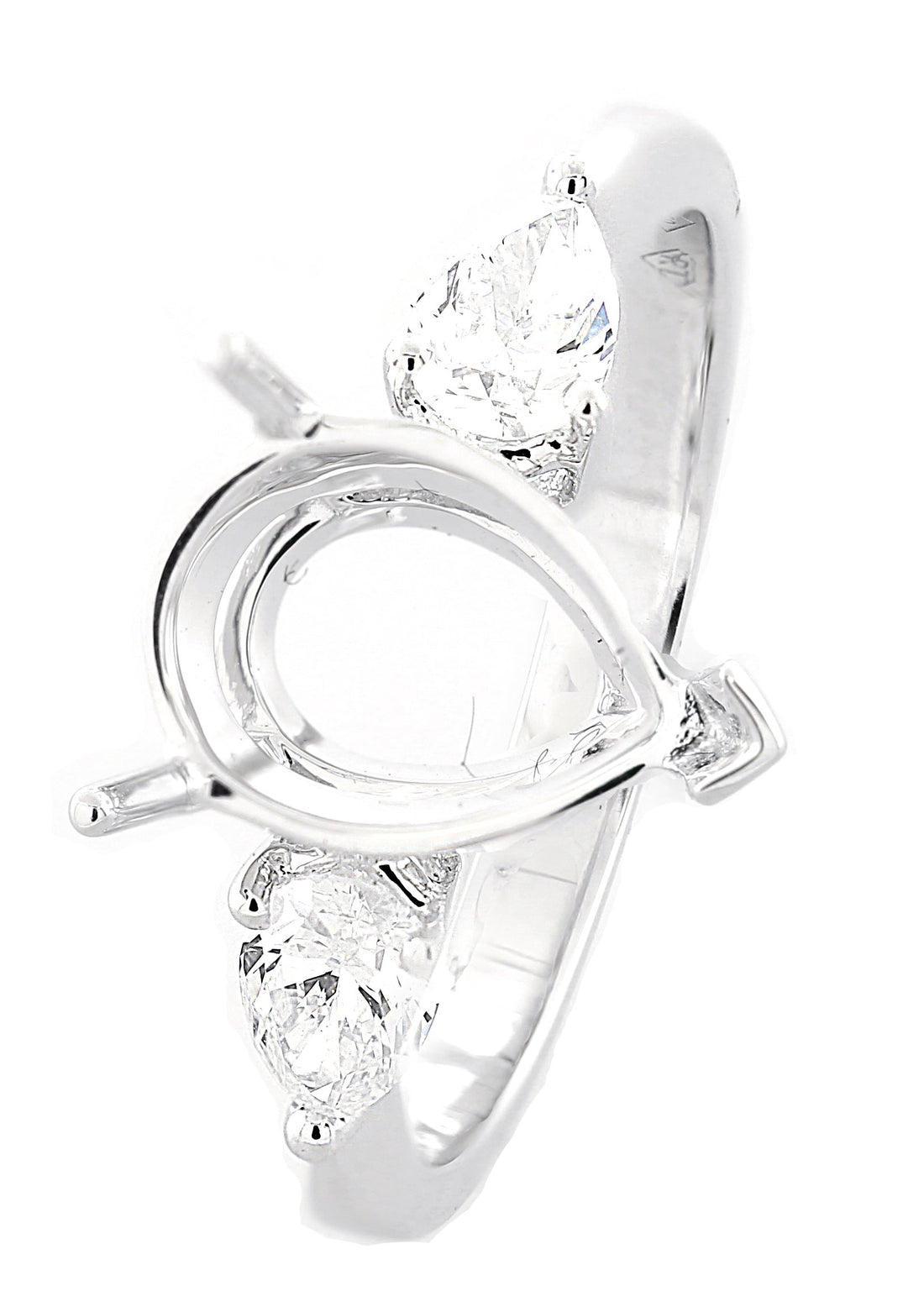 18kt White Gold Diamond Semi Mount