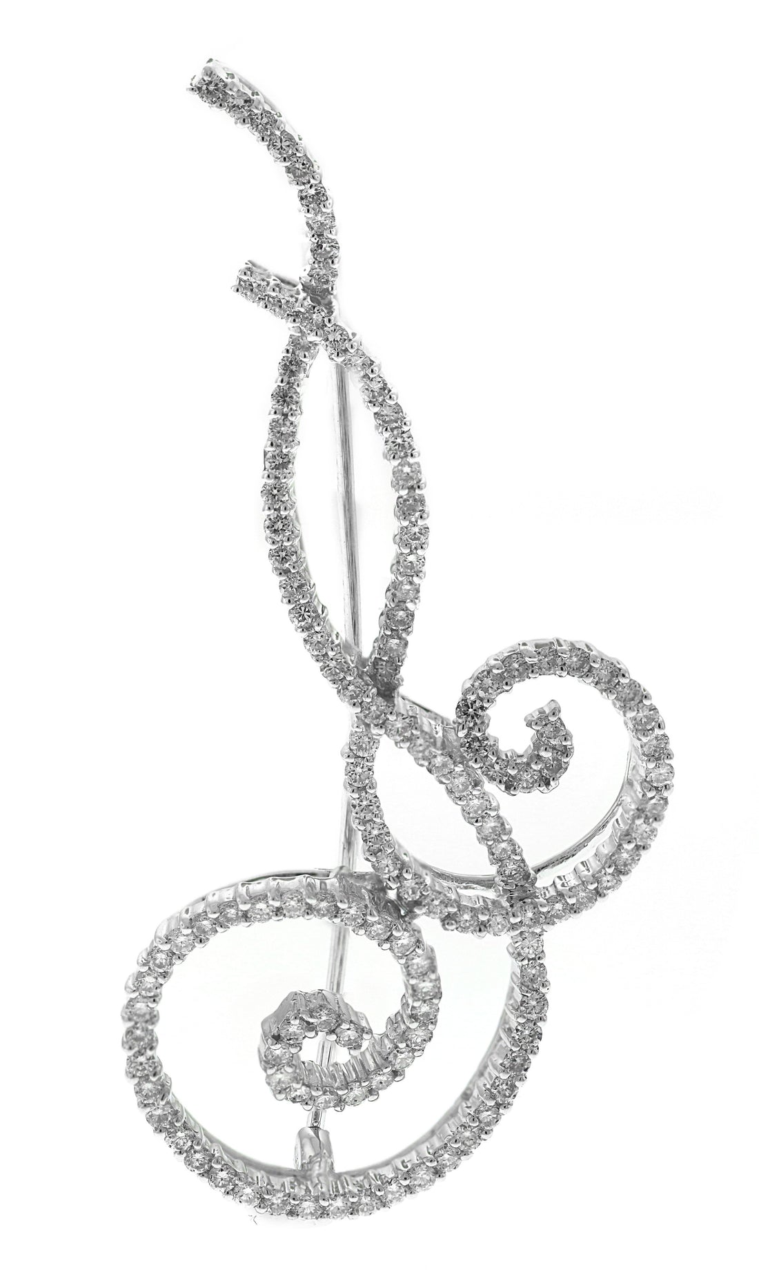 14kt White Gold Diamond Pendant/Pin