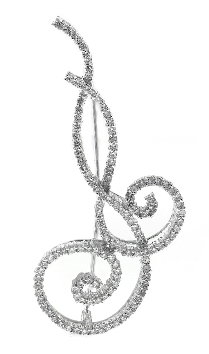 14kt White Gold Diamond Pendant/Pin