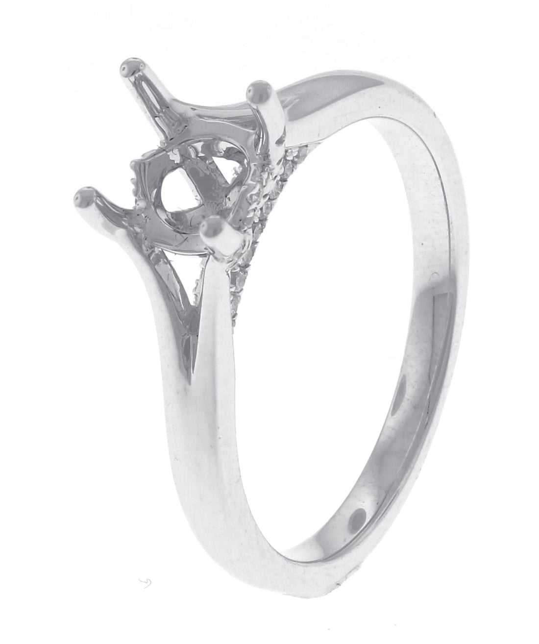 18kt White Gold Diamond Semi Mount