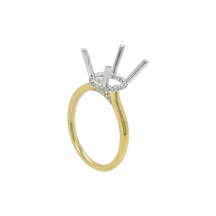 18kt Yellow and White Gold Diamond Semi-mount