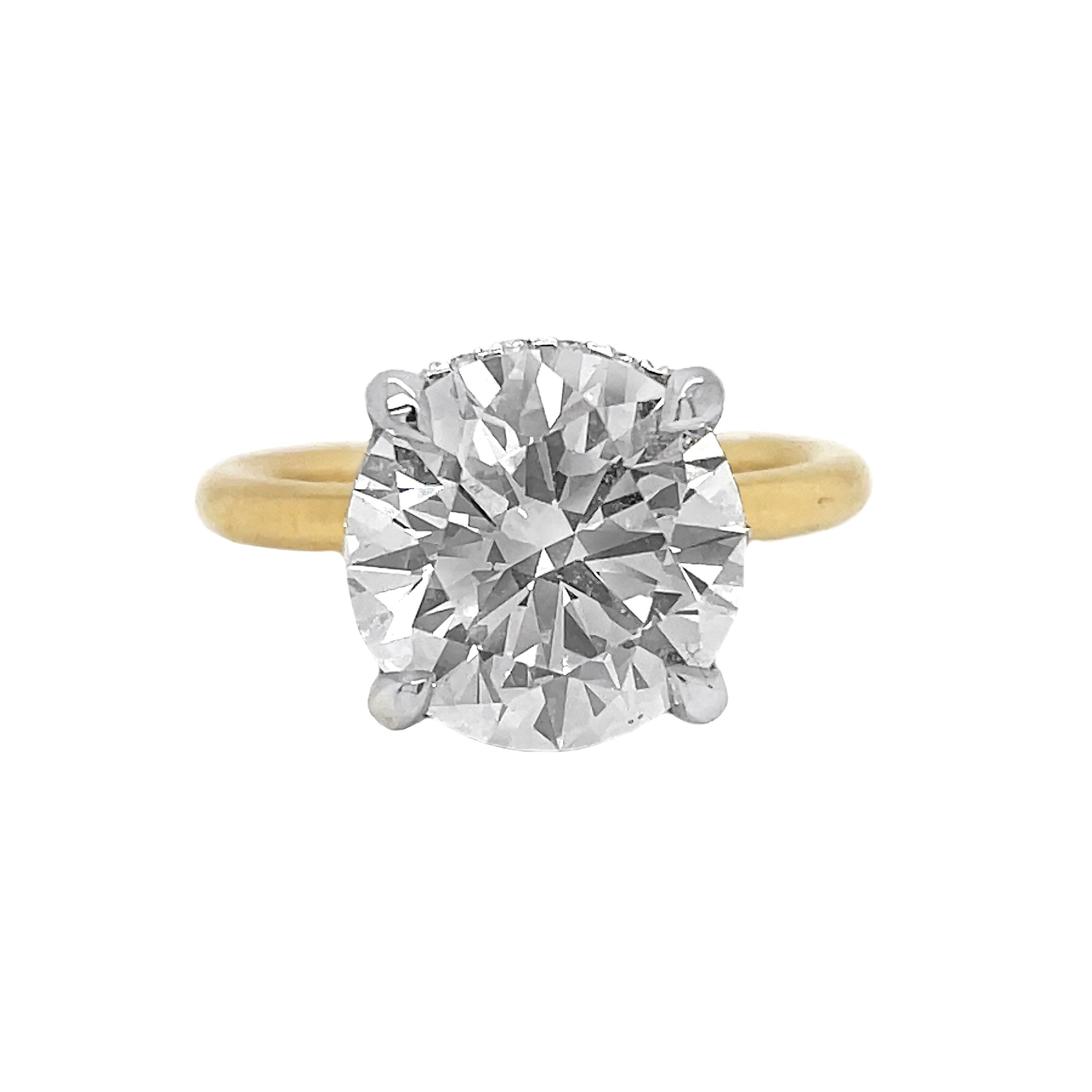 18kt Yellow and White Gold GIA Certified Lab Diamond Ring