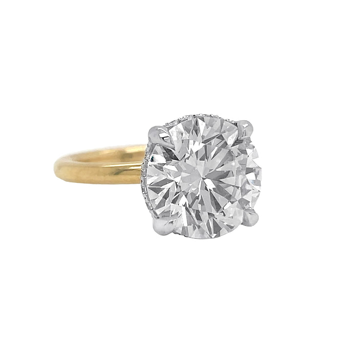18kt Yellow and White Gold Lab Diamond Ring