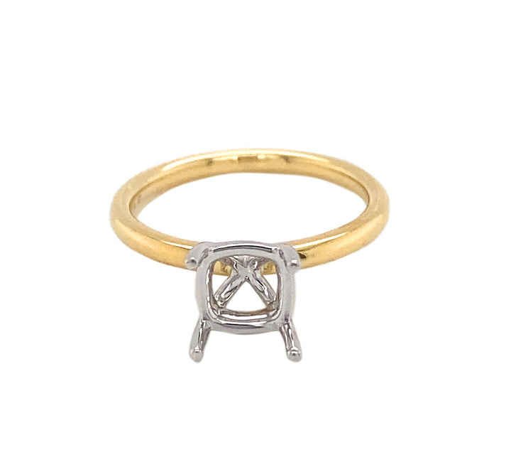 18kt Yellow and White Gold Semi-mount