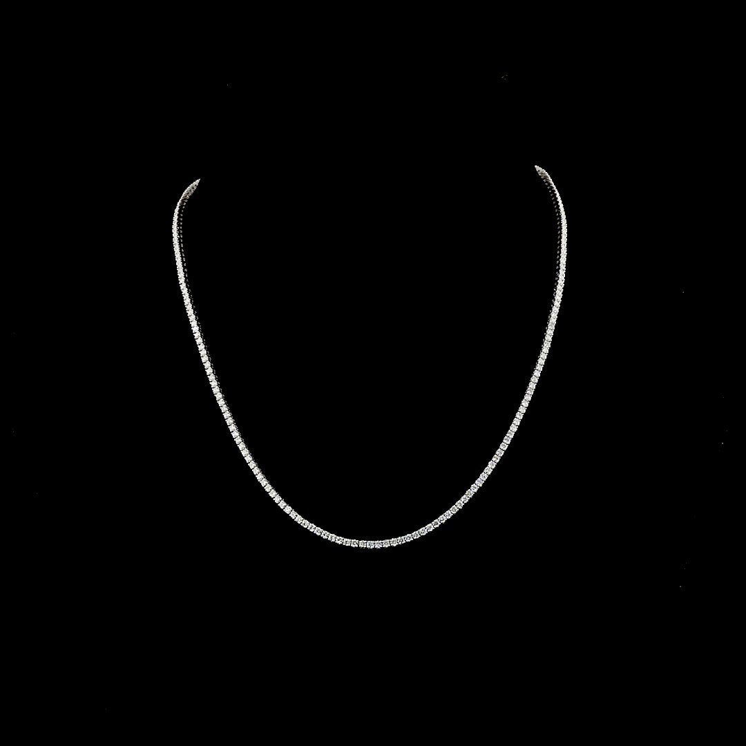 14kt White Gold Lab Diamond Tennis Necklace