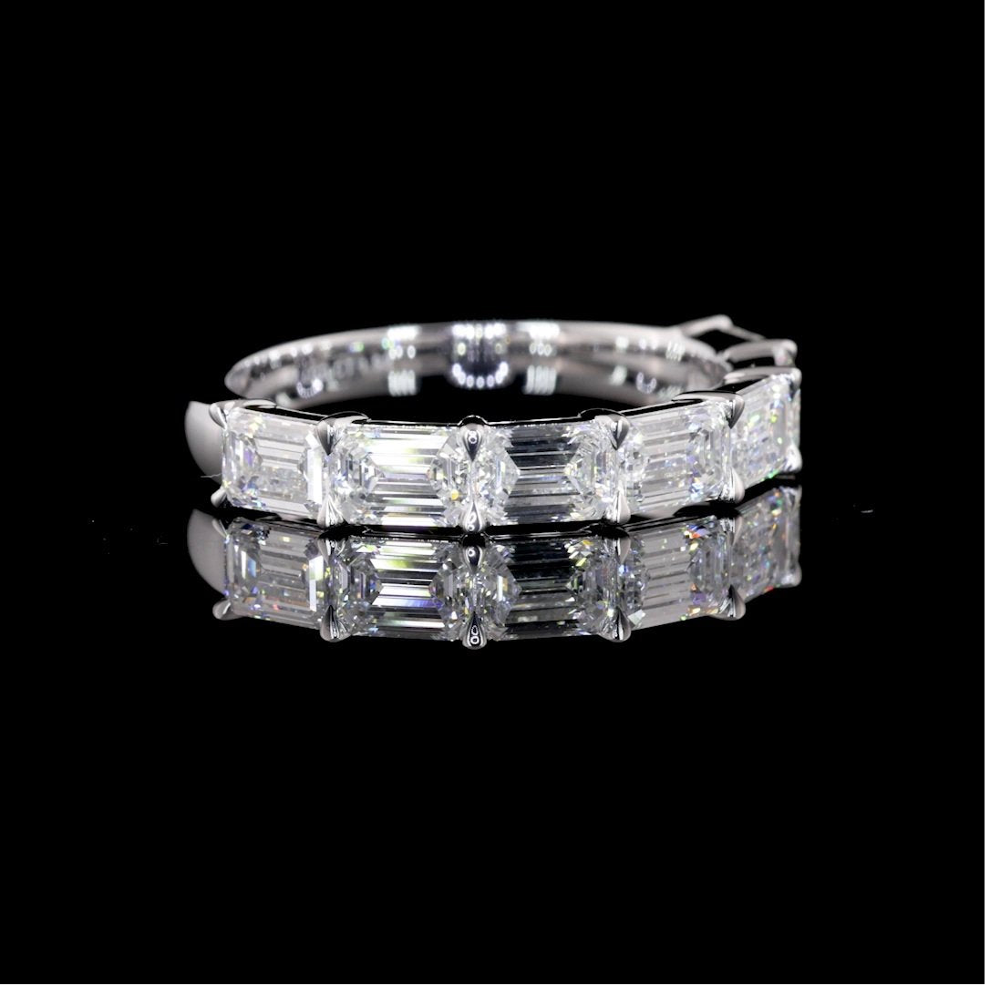 14kt White Gold Lab Diamond Wedding Band