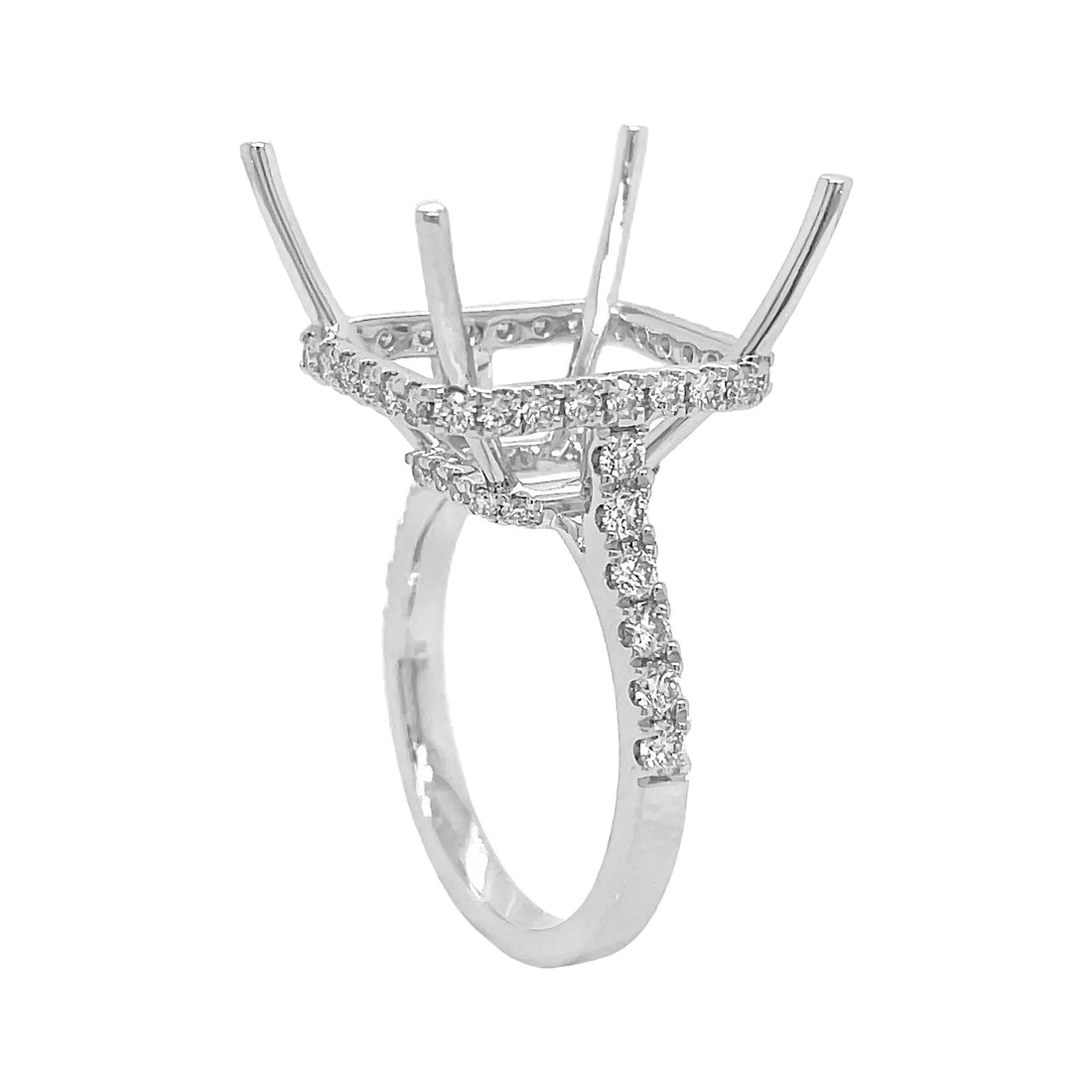 18kt White Gold Diamond Semi Mount