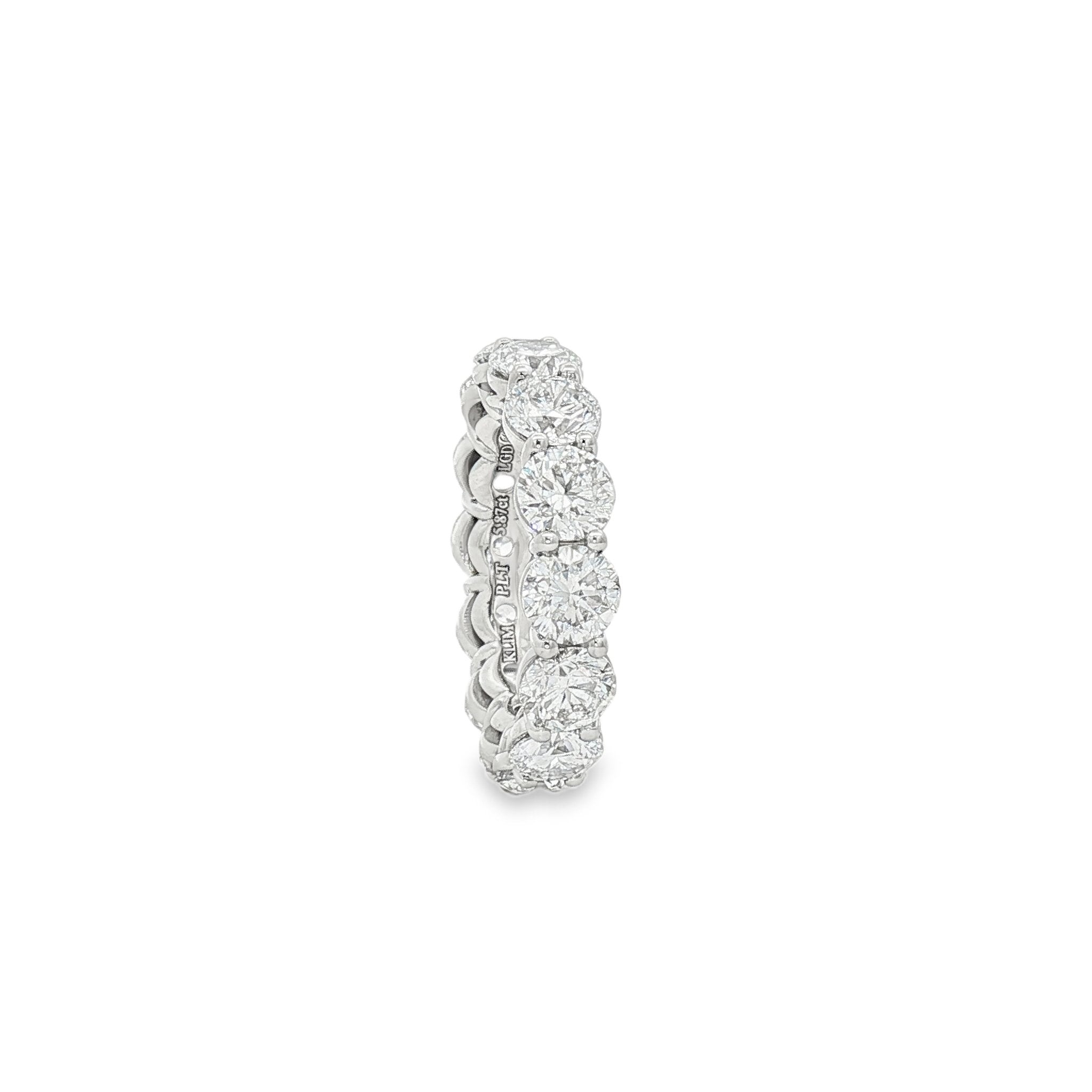Platinum Lab Diamond Eternity Band