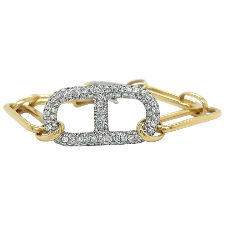18kt Yellow And White Gold Diamond Bracelet