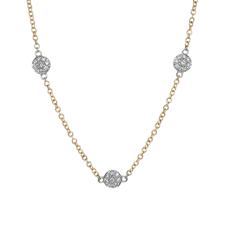 18kt Yellow and White Gold Diamond Necklace