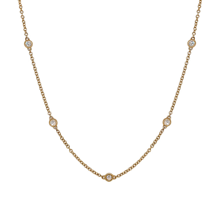 18kt Yellow Gold Diamond Necklace