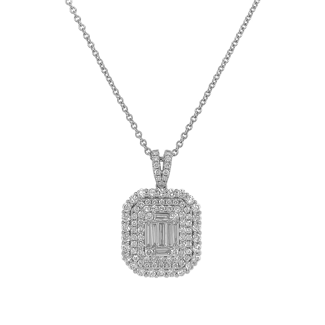 18kt White Gold Diamond Pendant