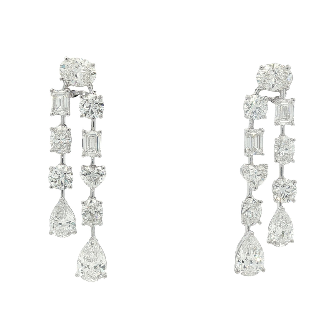 18kt White Gold GIA Certified Diamond Dangling Earring