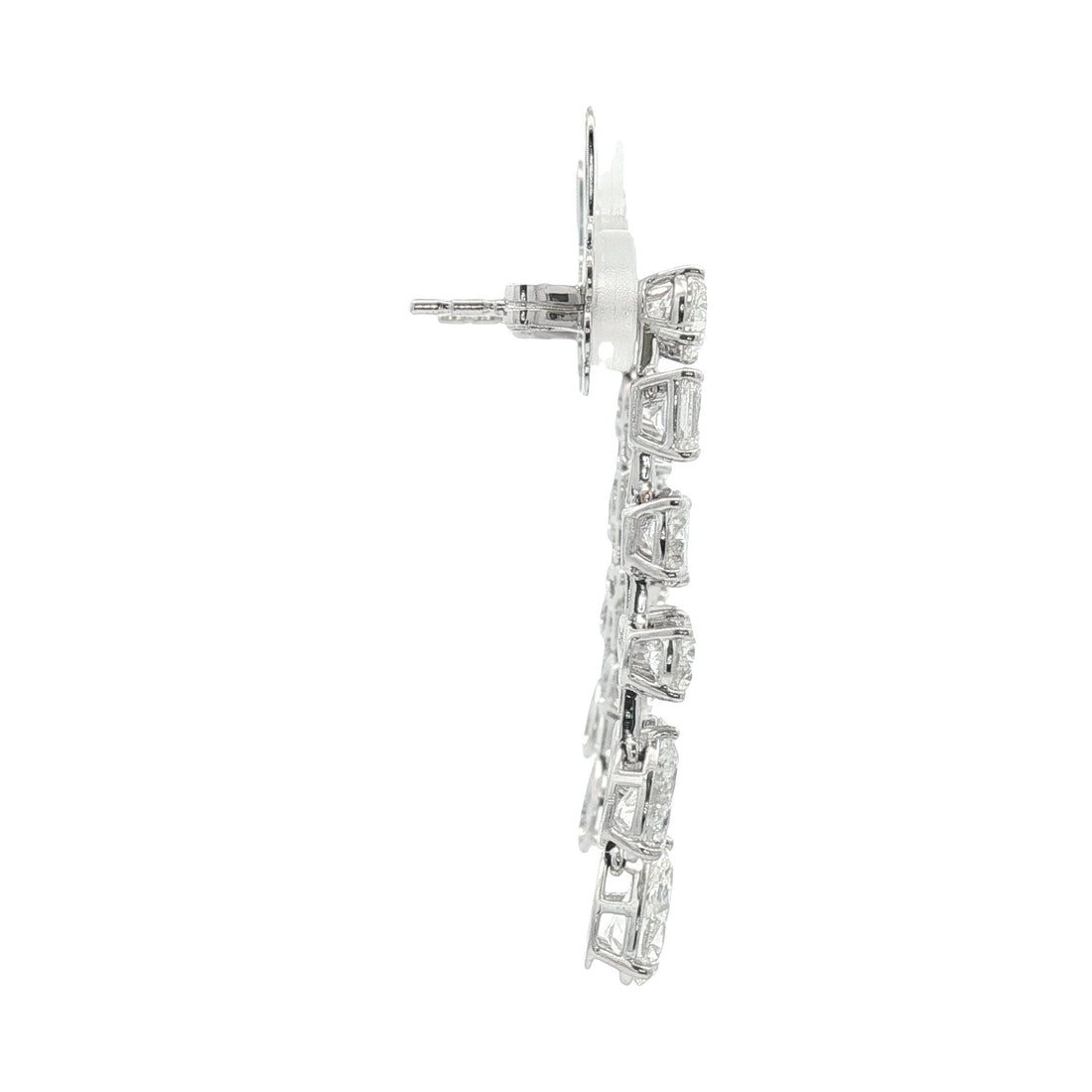 18kt White Gold GIA Certified Diamond Dangling Earring