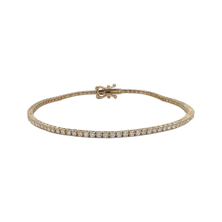 14kt Yellow Gold Lab Diamond Tennis Bracelet