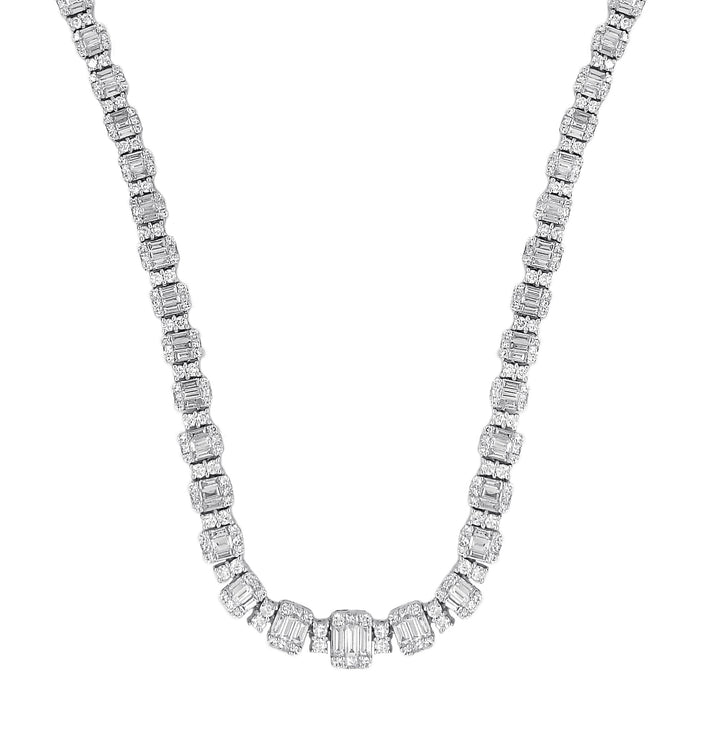 18kt White Gold Diamond Necklace