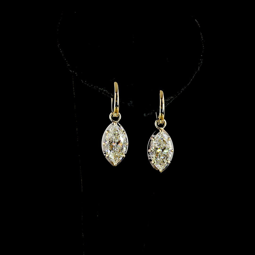 14kt yellow Gold Lab Diamond Earrings