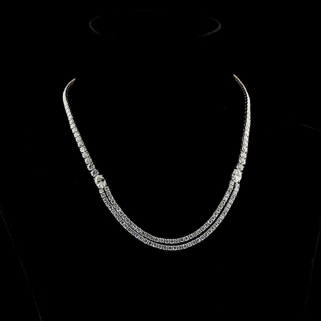 14kt White Gold Lab Diamond Necklace
