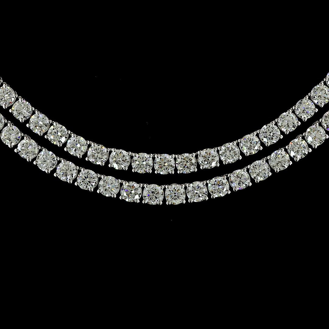 14kt White Gold Lab Diamond Necklace
