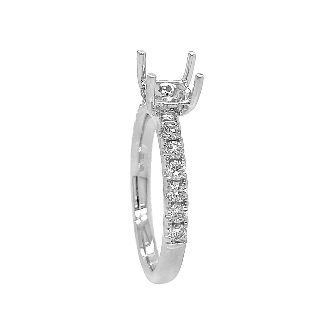 18kt White Gold Diamond Semi Mount