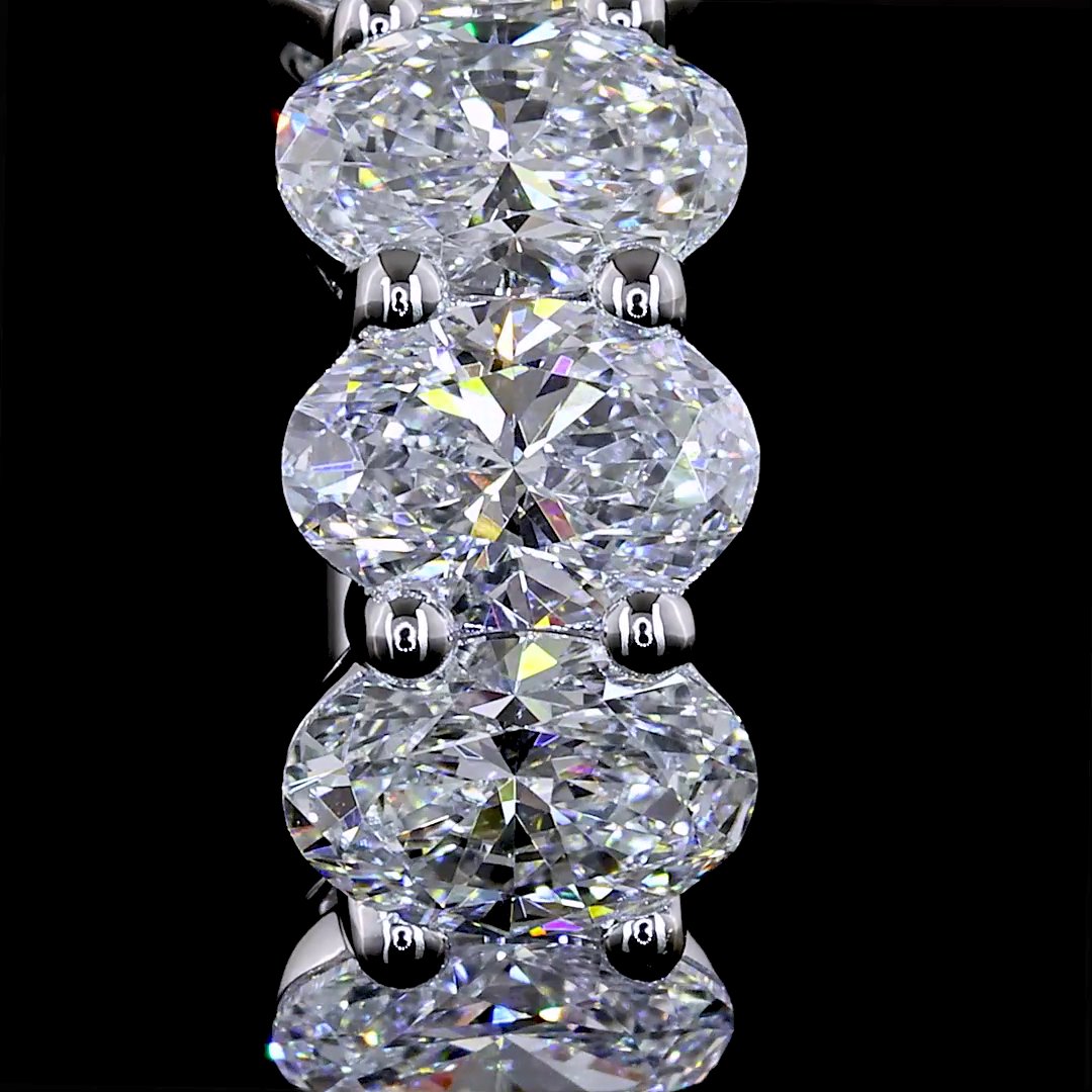 14kt White Gold Lab Diamond Huggie Earrings