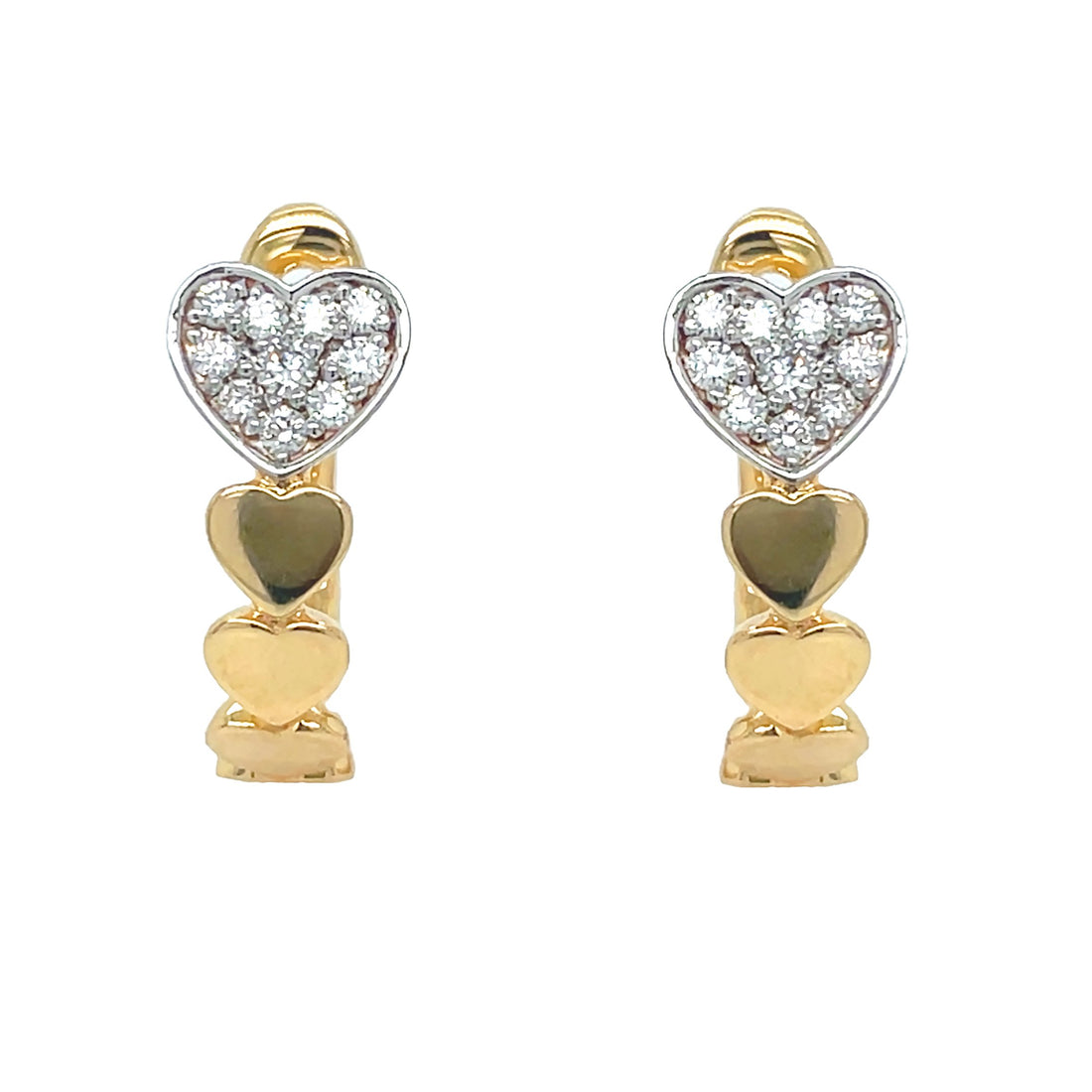 18kt Yellow Gold Diamond Earrings