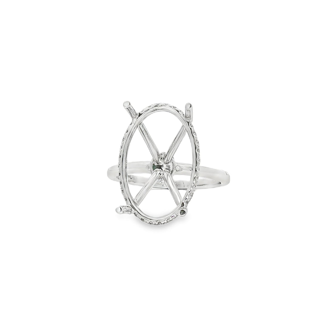 14kt White Gold Diamond Semi-mount
