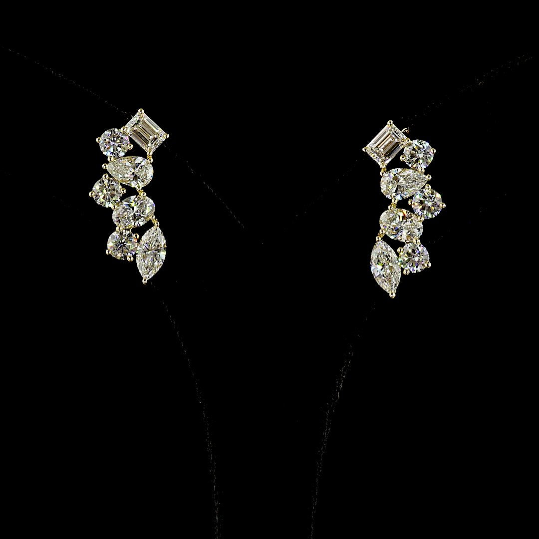 14kt Yellow Gold Lab Diamond Earrings