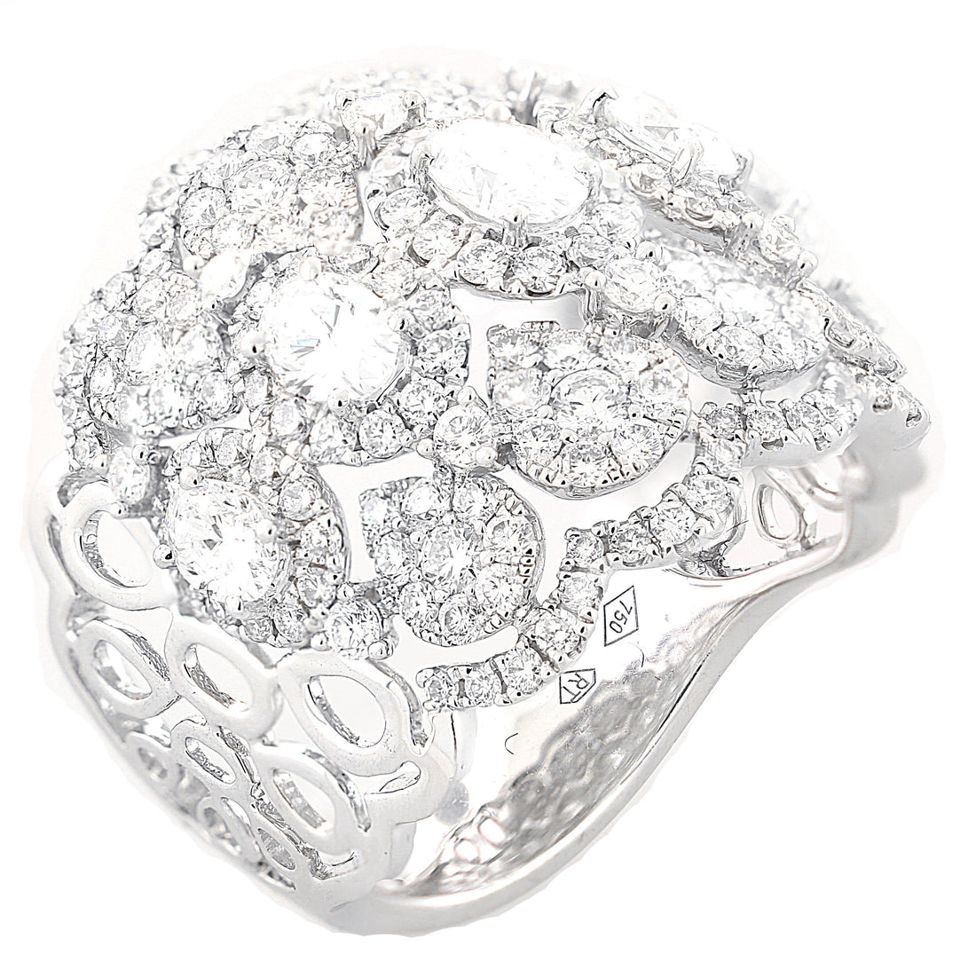 18kt White Gold Diamond Fashion Ring
