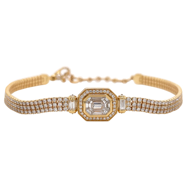 18kt Yellow Gold Diamond Bracelet