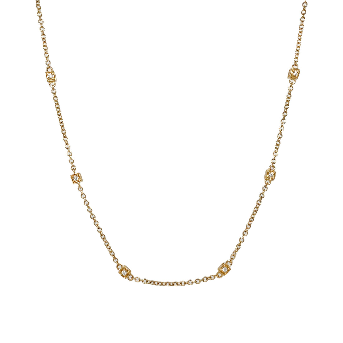 18kt Yellow Gold Diamonds-by-the Inch Necklace
