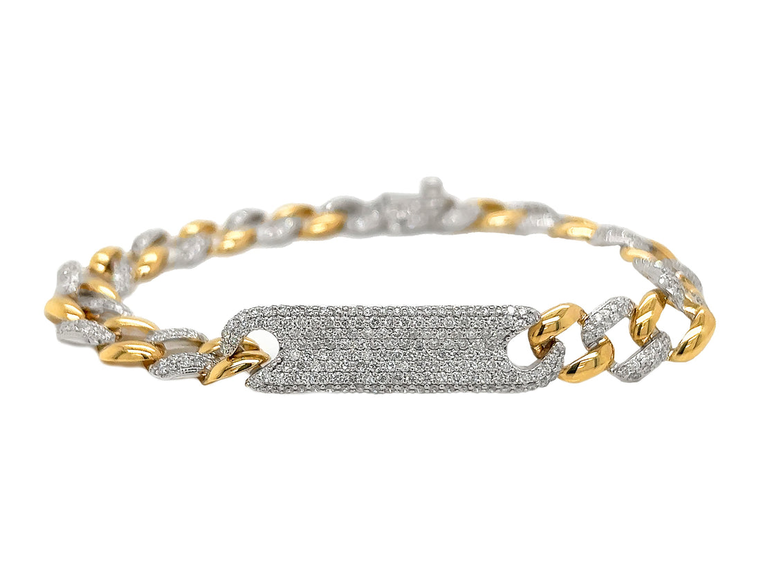 18kt Yellow And White Gold Diamond Bracelet
