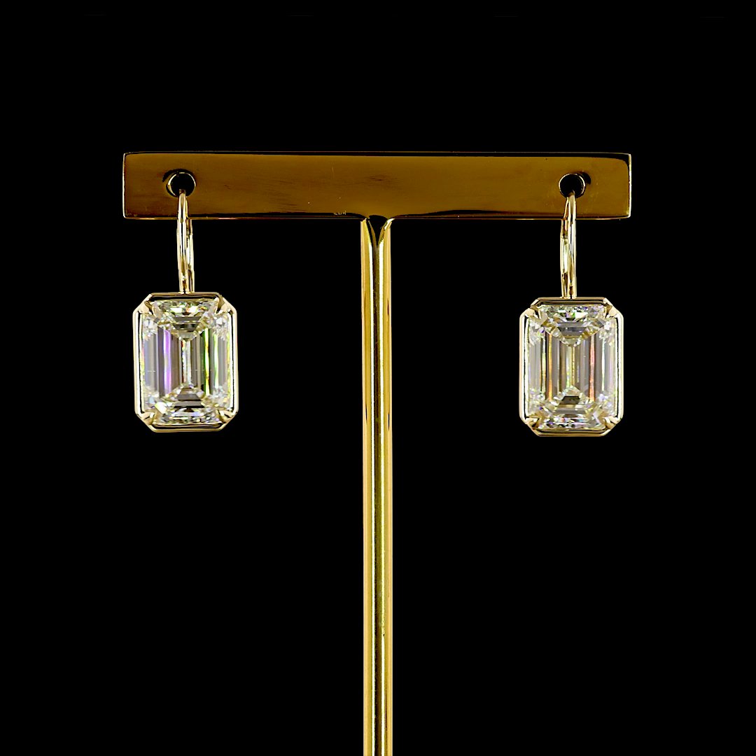 14kt Yellow Gold Lab Diamond Earrings