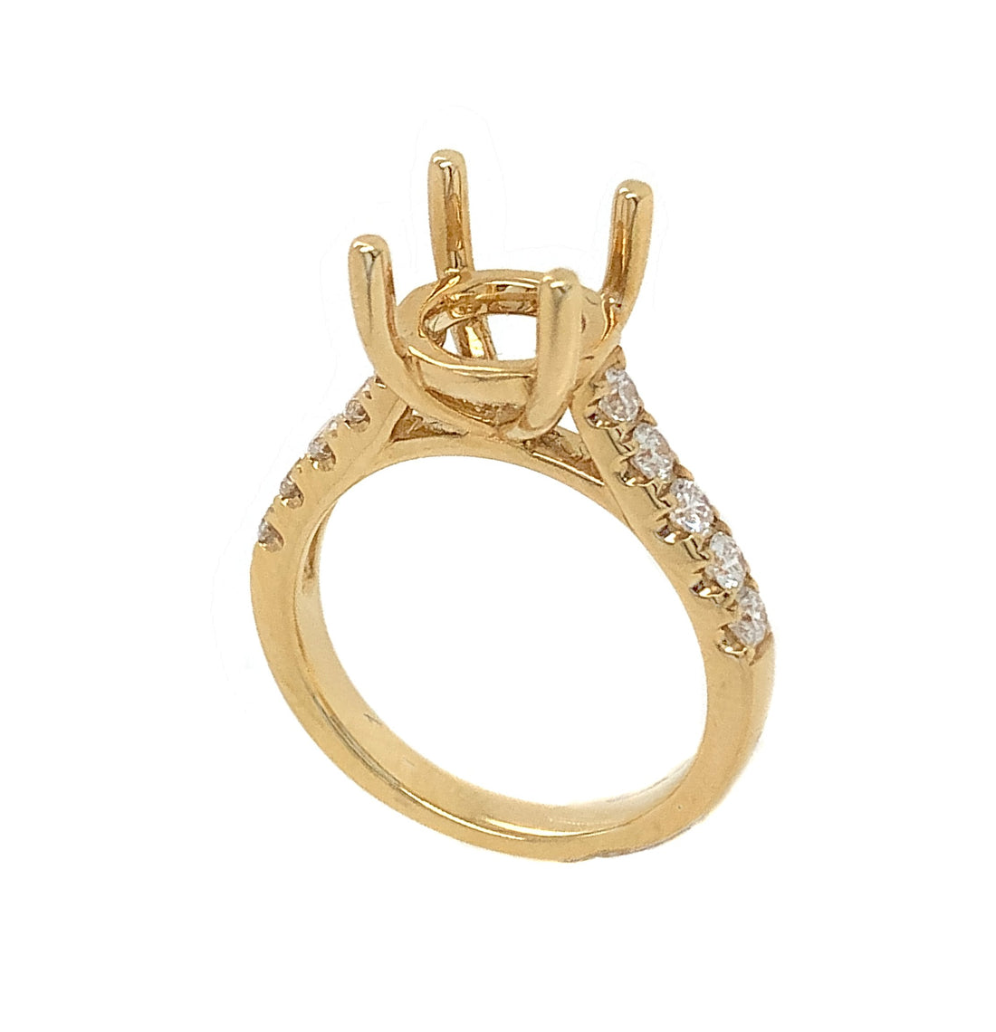 18kt Yellow Gold Diamond Semi-mount