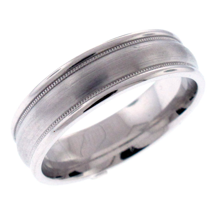 14kt White Gold Men's Wedding Band