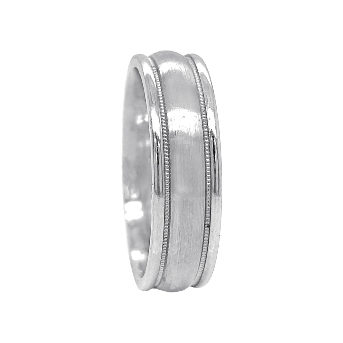 14kt White Gold Men's Wedding Band
