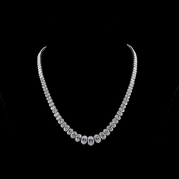 14kt White Gold Lab Diamond Tennis Necklace