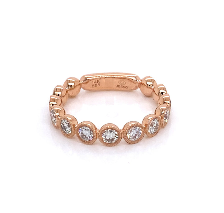 14kt Rose Gold Diamond Band