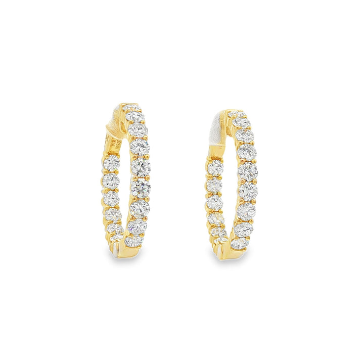 14kt Yellow Gold Lab Diamond Hoops