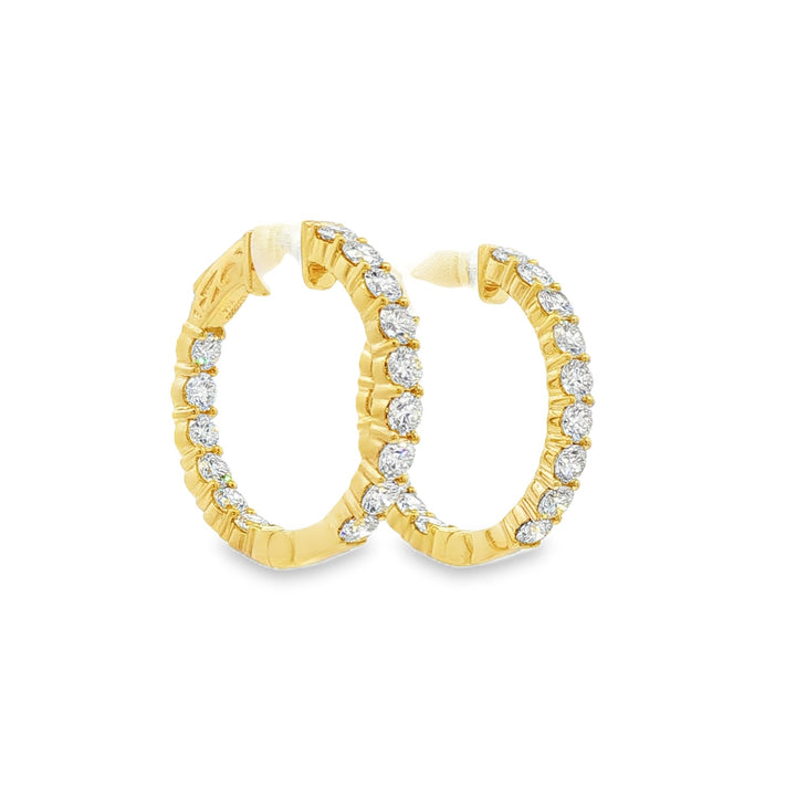 14kt Yellow Gold Lab Diamond Hoops