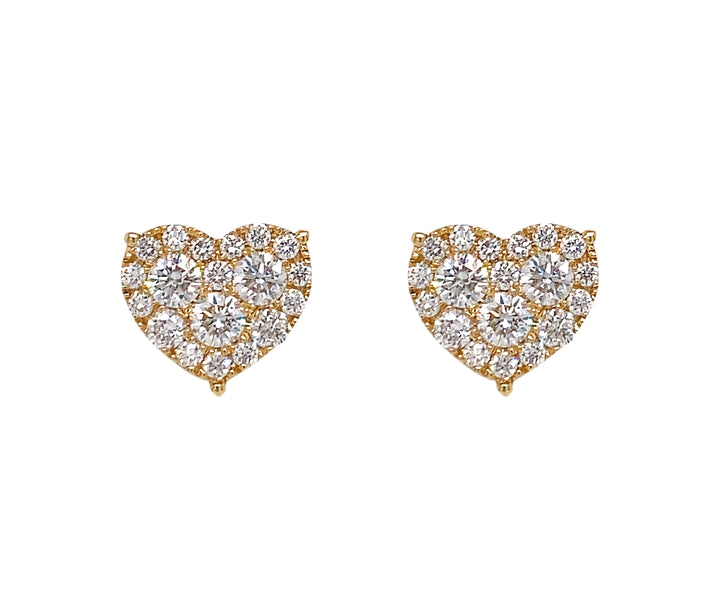 18kt Yellow Gold Diamond Earrings