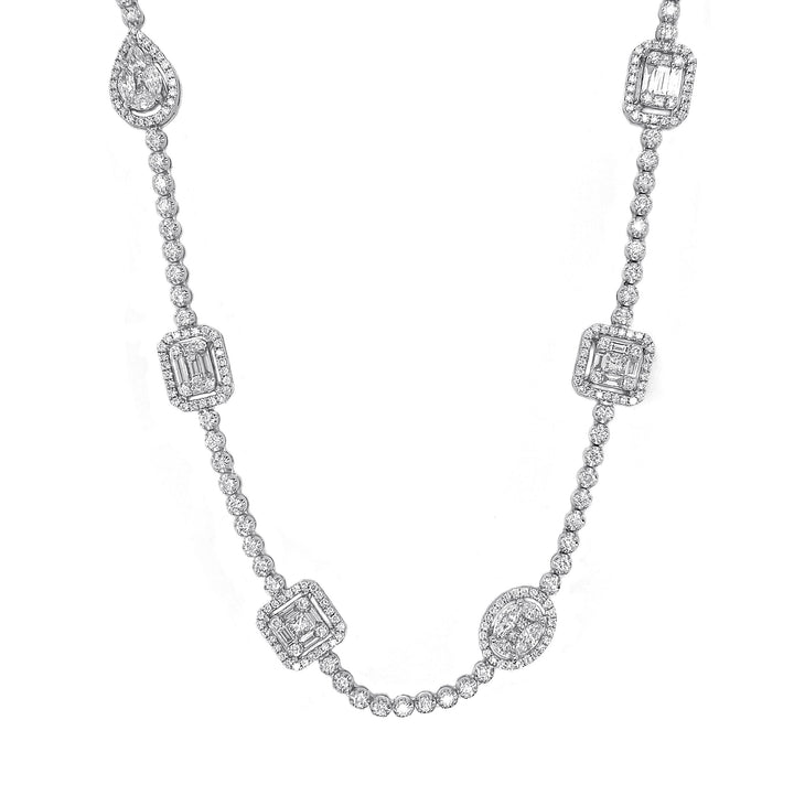 18kt White Gold Diamond Necklace