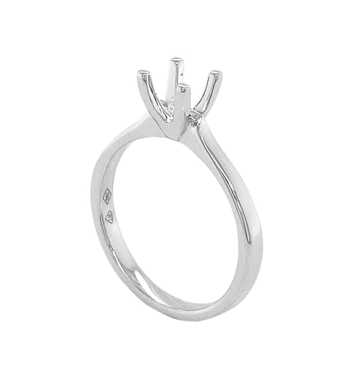 18kt White Gold Semi Mount