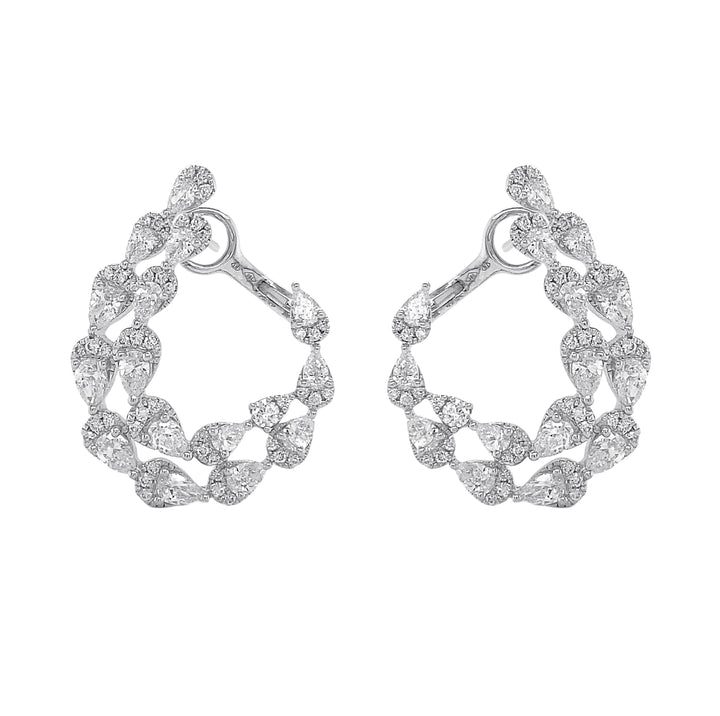 18kt White Gold Diamond Earrings
