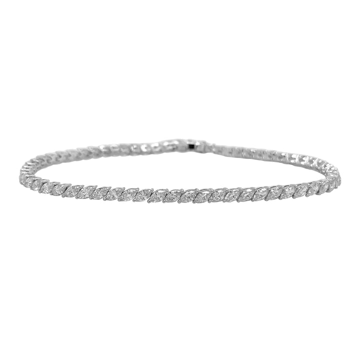 14kt White Gold Lab Diamond Tennis Bracelet