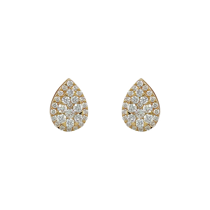 18kt Yellow Gold Diamond Earrings