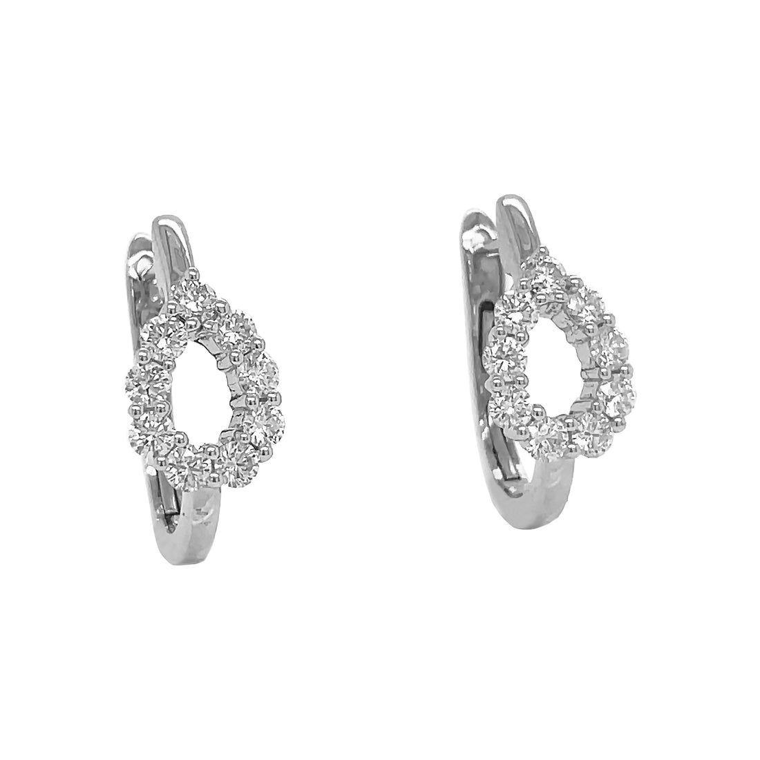 18kt White Gold Diamond Earrings