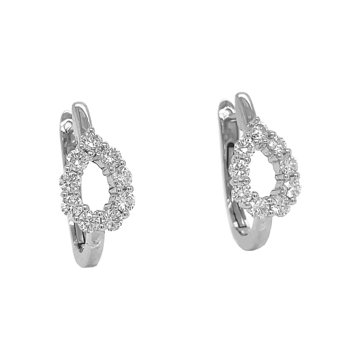 18kt White Gold Diamond Earrings