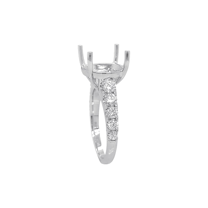 18kt White Gold Diamond Semi-mount